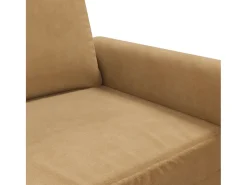 Sillón de terciopelo marrón 60 cm