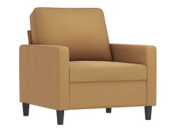 Sillón de terciopelo marrón 60 cm