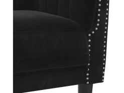 Sillón de terciopelo negro
