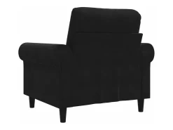 Sillón de terciopelo negro 60 cm