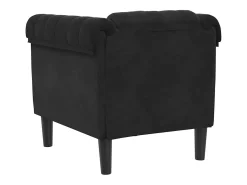 Sillón de terciopelo negro