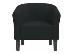 Sillón de terciopelo negro