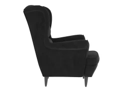 Sillón de terciopelo negro