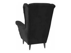 Sillón de terciopelo negro