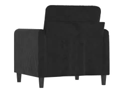 Sillón de terciopelo negro de 60 cm