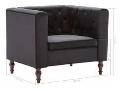 Sillón de terciopelo negro