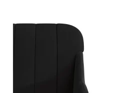 Sillón de terciopelo negro 63x76x80 cm
