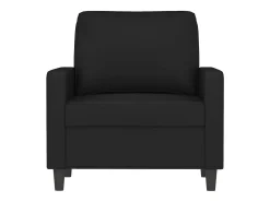 Sillón de terciopelo negro de 60 cm
