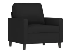 Sillón de terciopelo negro de 60 cm