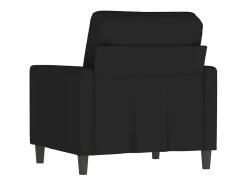 Sillón de terciopelo negro de 60 cm