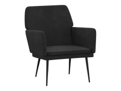 Sillón de terciopelo negro 62x79x79 cm