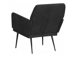 Sillón de terciopelo negro 62x79x79 cm