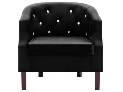 Sillón de terciopelo negro ES12504