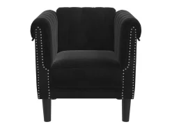 Sillón de terciopelo negro