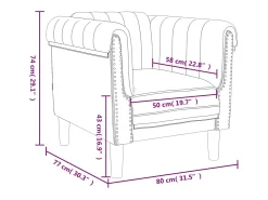 Sillón de terciopelo negro