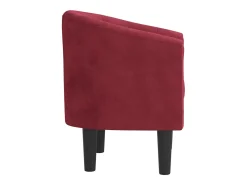 Sillón de terciopelo rojo tinto