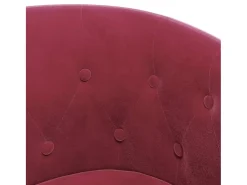 Sillón de terciopelo rojo tinto