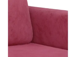 Sillón de terciopelo rojo tinto 60 cm