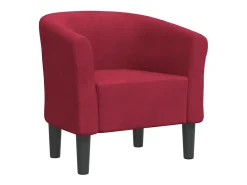 Sillón de terciopelo rojo tinto