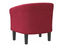 Sillón de terciopelo rojo tinto