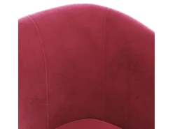 Sillón de terciopelo rojo tinto