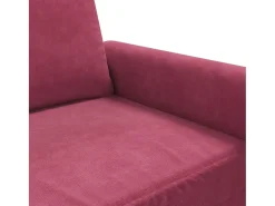 Sillón de terciopelo rojo tinto 60 cm