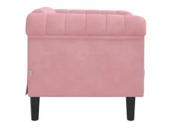 Sillón de terciopelo rosa