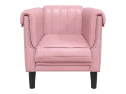 Sillón de terciopelo rosa