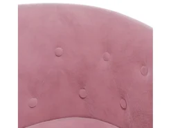 Sillón de terciopelo rosa