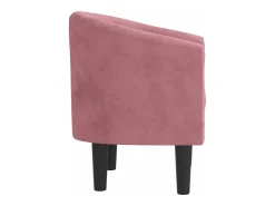 Sillón de terciopelo rosa