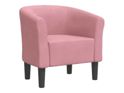 Sillón de terciopelo rosa