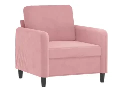Sillón de terciopelo rosa 60 cm