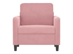Sillón de terciopelo rosa 60 cm
