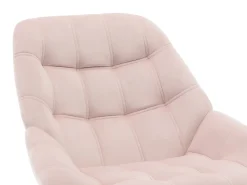 Sillón de terciopelo rosa estilo escandinavo capitoné LUOSTO
