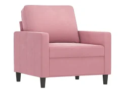Sillón de terciopelo rosa 60 cm