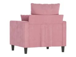 Sillón de terciopelo rosa 60 cm