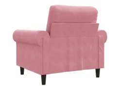 Sillón de terciopelo rosa 60 cm