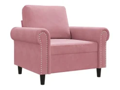 Sillón de terciopelo rosa 60 cm