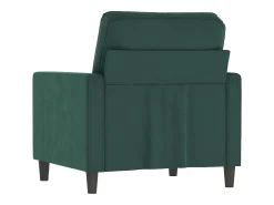 Sillón de terciopelo verde oscuro 60 cm