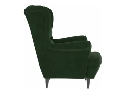 Sillón de terciopelo verde oscuro
