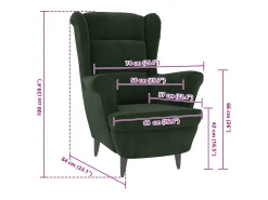 Sillón de terciopelo verde oscuro