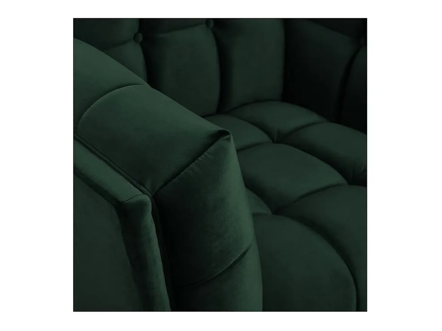 Sillón de terciopelo verde oscuro - Mona