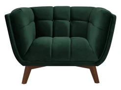 Sillón de terciopelo verde oscuro - Mona