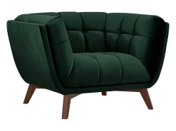 Sillón de terciopelo verde oscuro - Mona