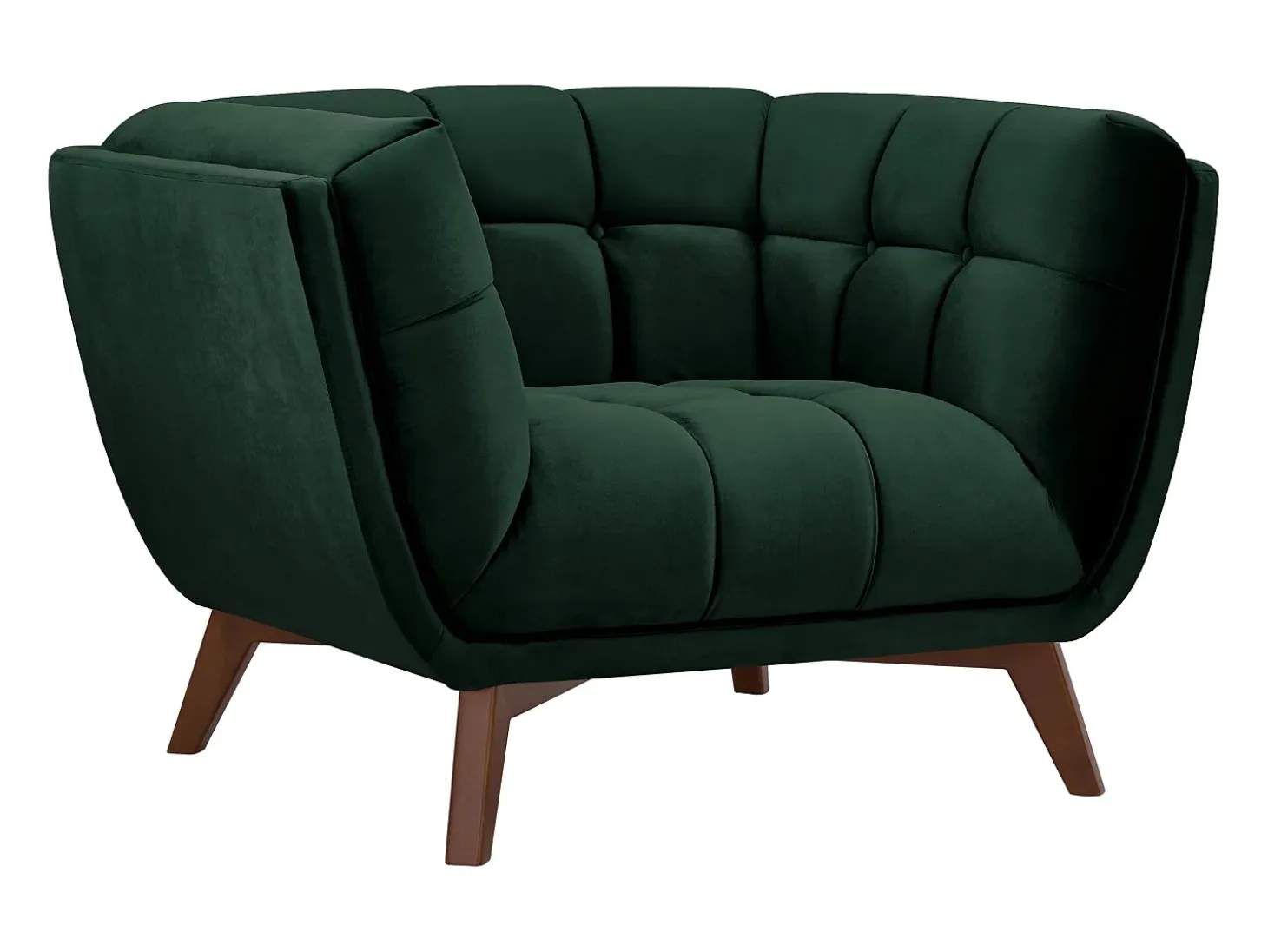 Sillón de terciopelo verde oscuro - Mona