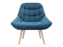Sillón de terciopelo verde azulado estilo escandinavo LUOSTO