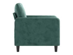 Sillón de terciopelo verde oscuro 60 cm