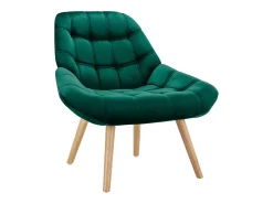 Sillón de terciopelo verde estilo escandinavo capitoné LUOSTO