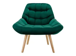Sillón de terciopelo verde estilo escandinavo capitoné LUOSTO