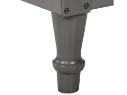 Sillón diseño de cubo cuero de cabra auténtico gris